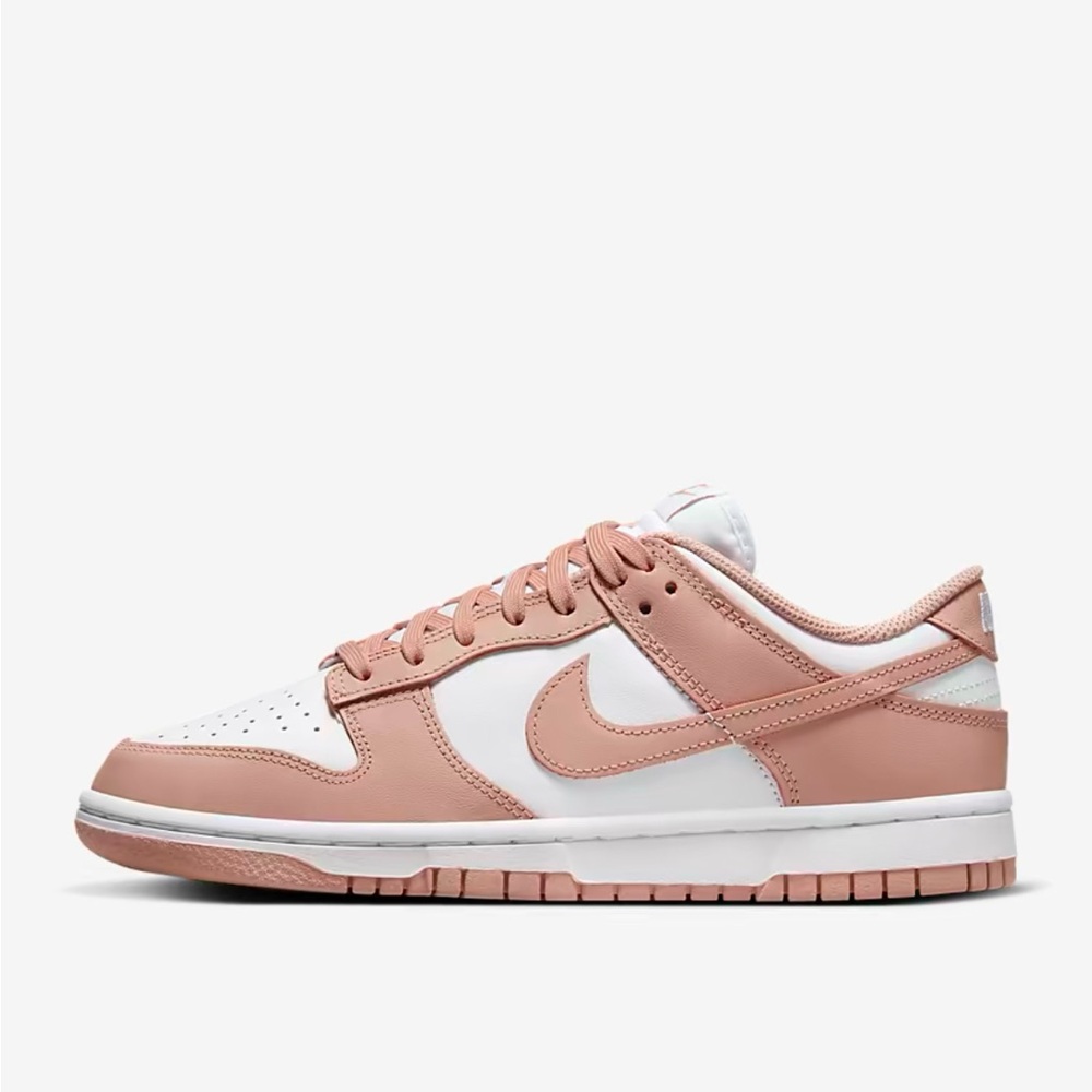 Rose/White Dunk Low Sneakers
